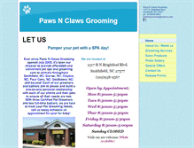 Tablet Screenshot of pawsnclawsgrooming.net